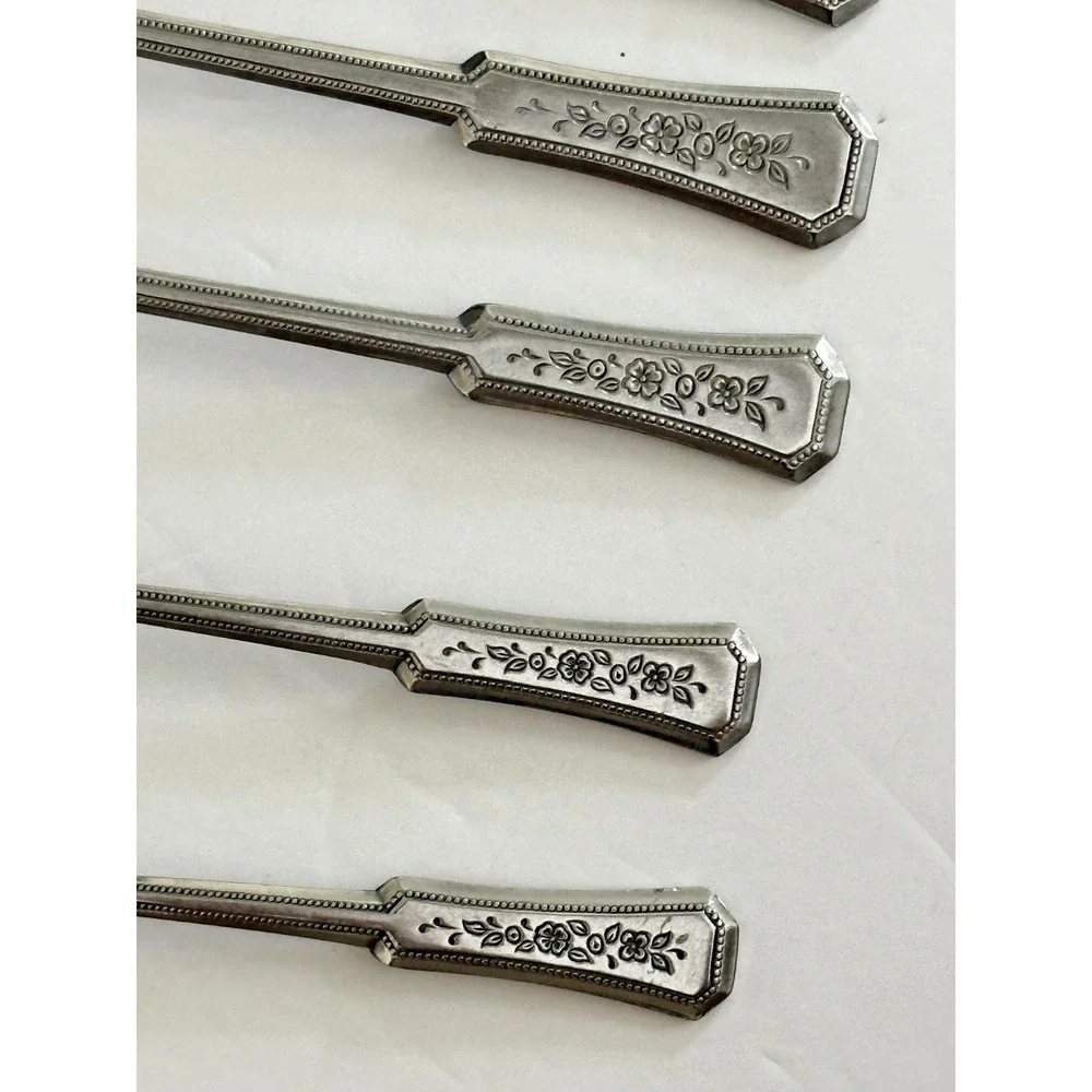Vintage Rogers Landscape Flatware Stainless Replacement 11 Pc Set Spoon Fork